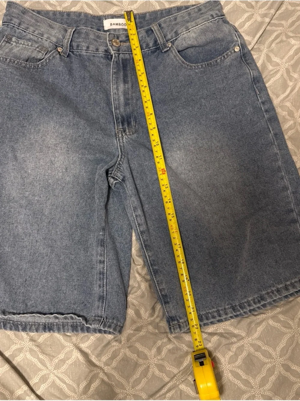 BAMBOO Men's Light Blue Denim Jean Shorts